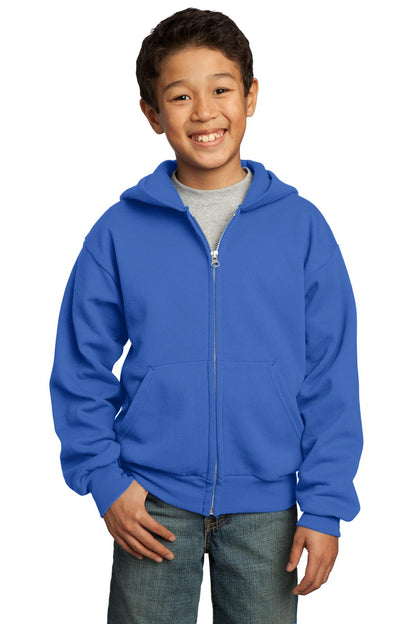 Port & Company? - Youth Core Fleece Full-Zip Hooded Swe