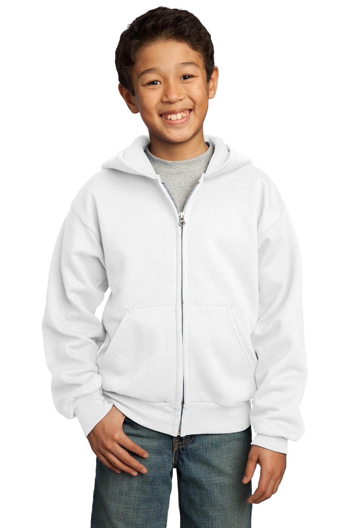 Port & Company? - Youth Core Fleece Full-Zip Hooded Swe