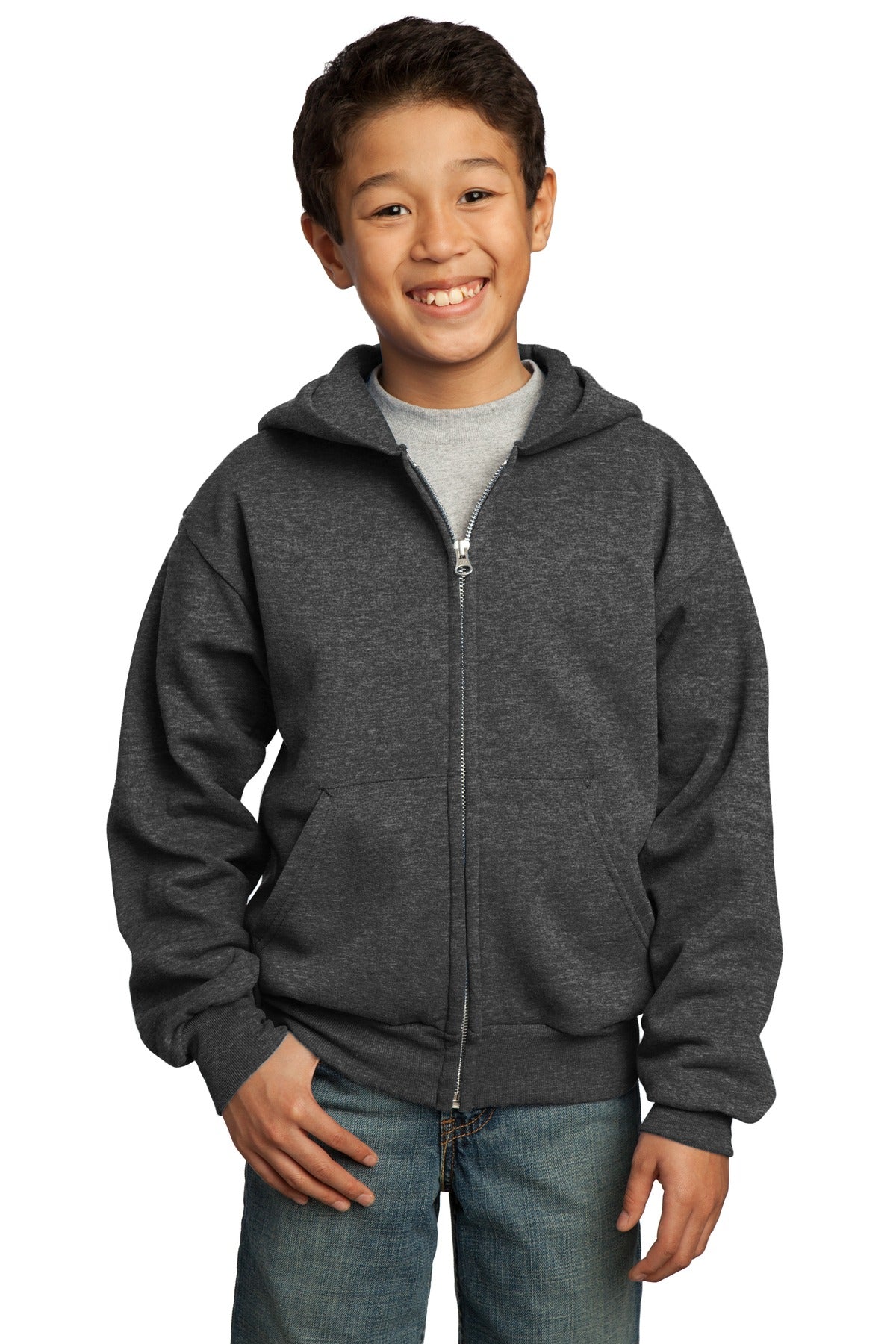 Port & Company? - Youth Core Fleece Full-Zip Hooded Swe