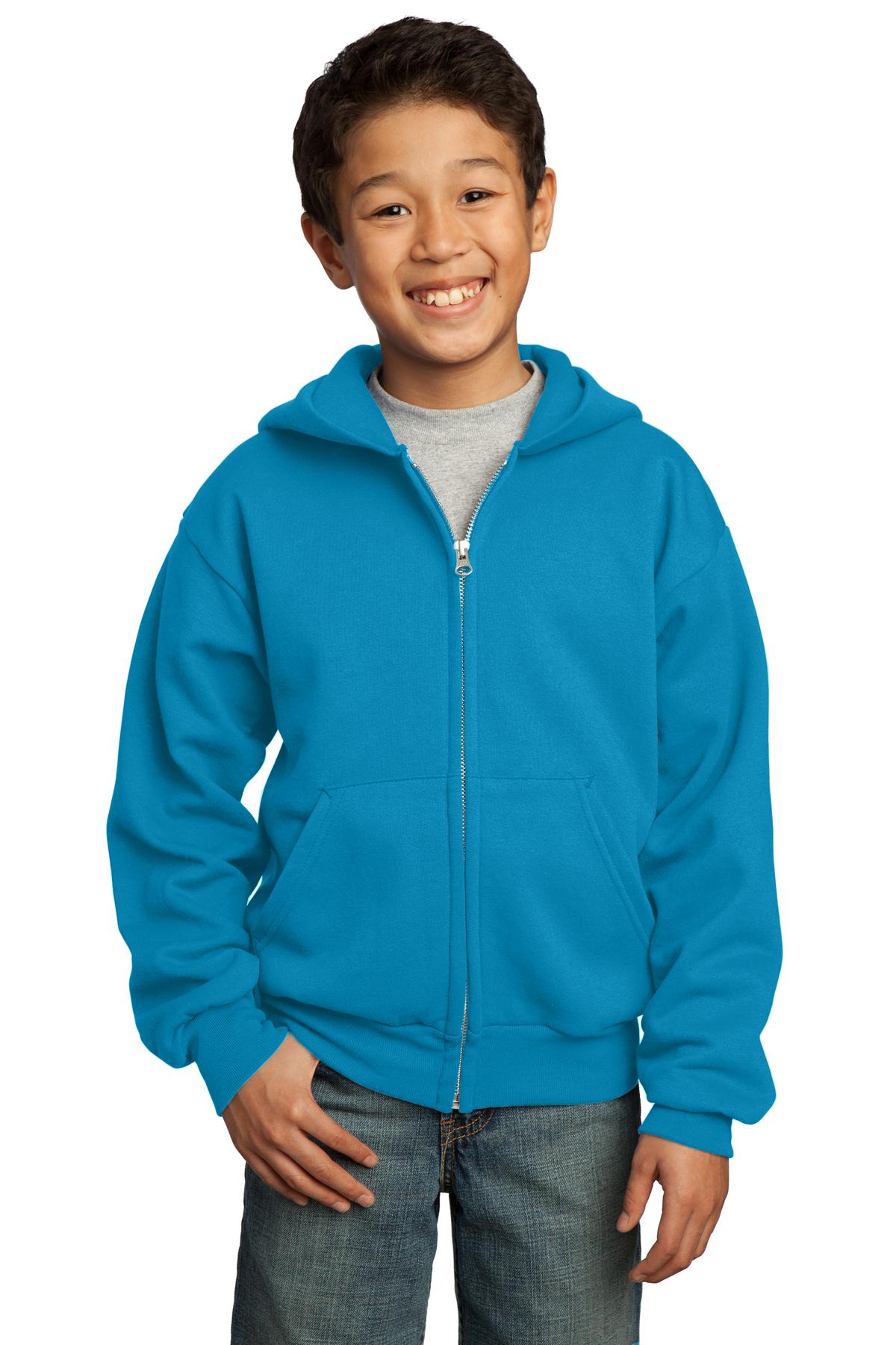 Port & Company? - Youth Core Fleece Full-Zip Hooded Swe