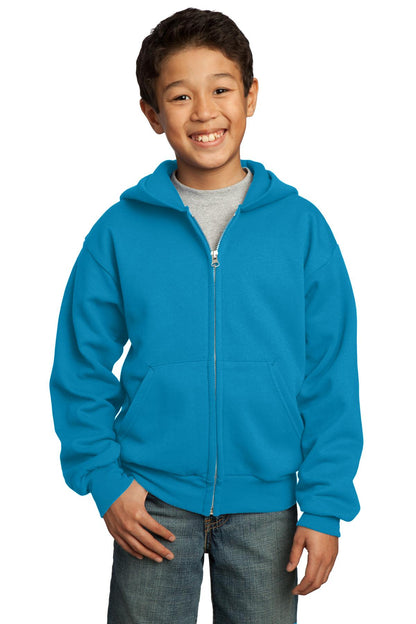 Port & Company? - Youth Core Fleece Full-Zip Hooded Swe
