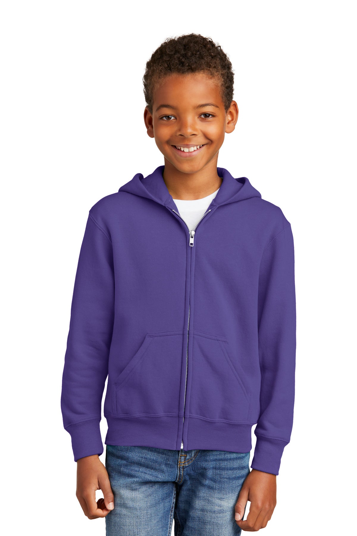 Port & Company? - Youth Core Fleece Full-Zip Hooded Swe