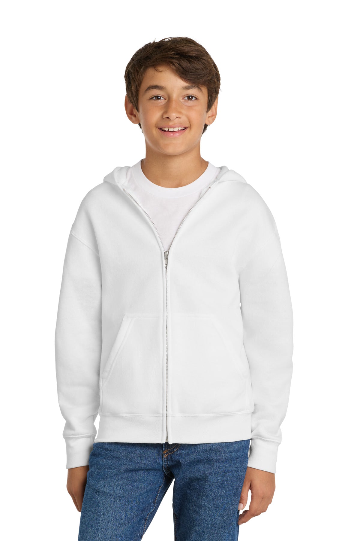 Port & Co™ Youth Core Fleece Full-Zip Hooded Sweatshirt