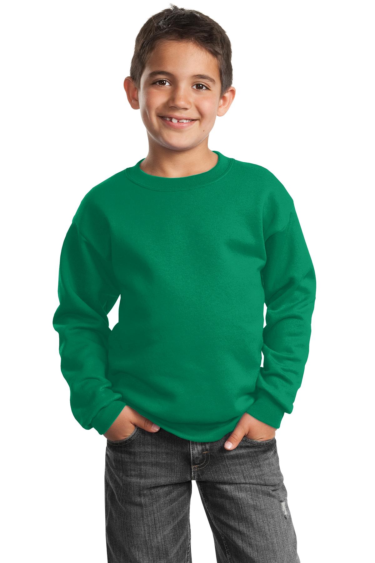 Port & Company? Youth Core Fleece Crewneck Sweatshirt.