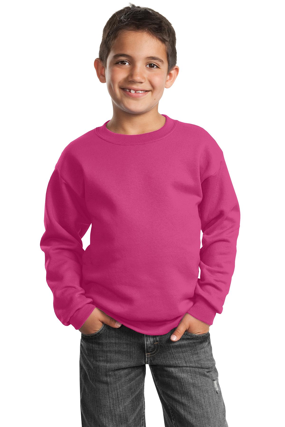 Port & Company? Youth Core Fleece Crewneck Sweatshirt.