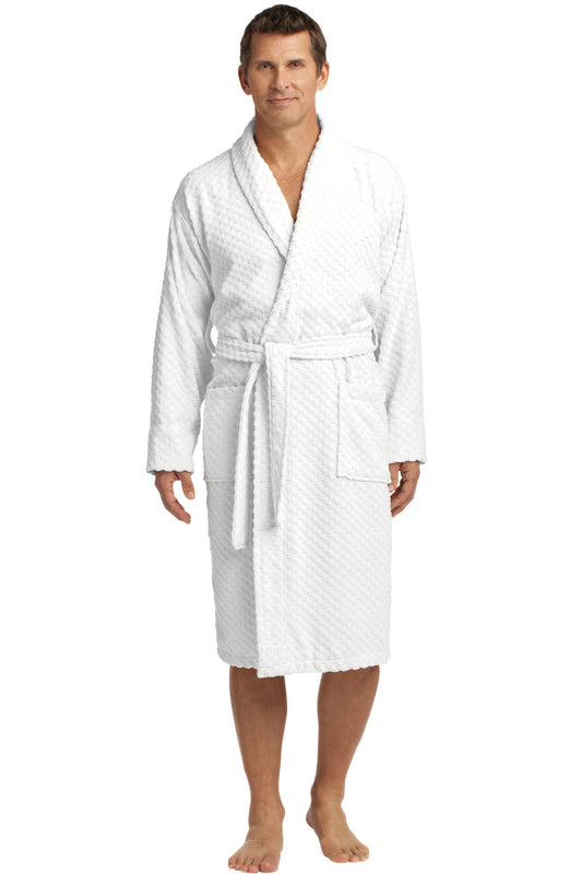 Port Authority? Checkered Terry Shawl Collar Robe. R103