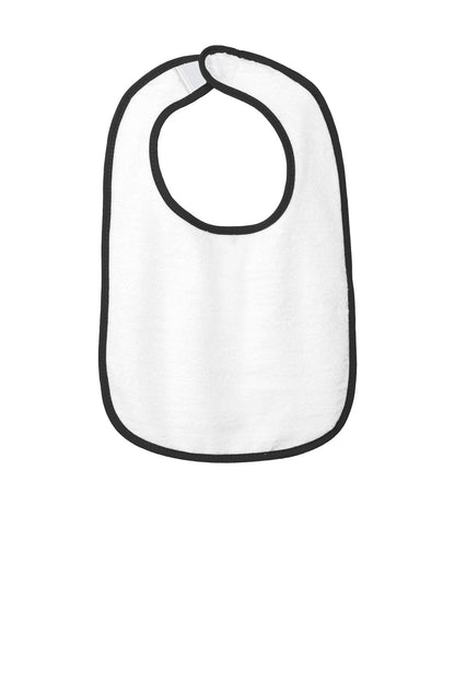 Rabbit Skins™ Infant Contrast Trim Terry Bib