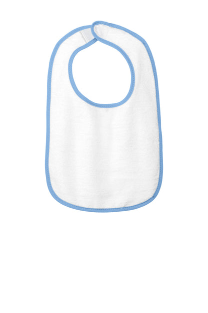 Rabbit Skins™ Infant Contrast Trim Terry Bib