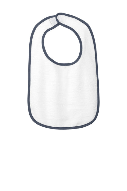 Rabbit Skins™ Infant Contrast Trim Terry Bib