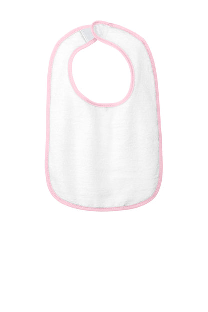 Rabbit Skins™ Infant Contrast Trim Terry Bib