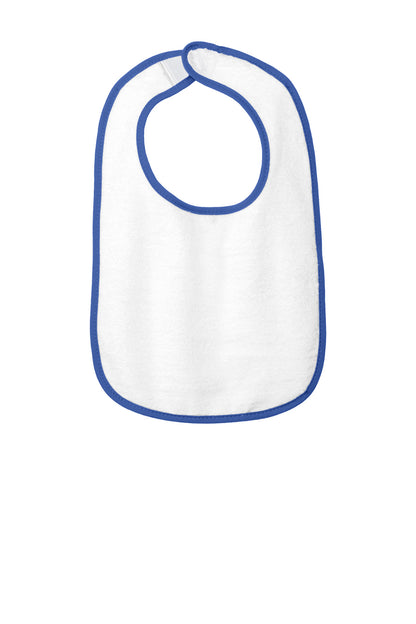 Rabbit Skins™ Infant Contrast Trim Terry Bib