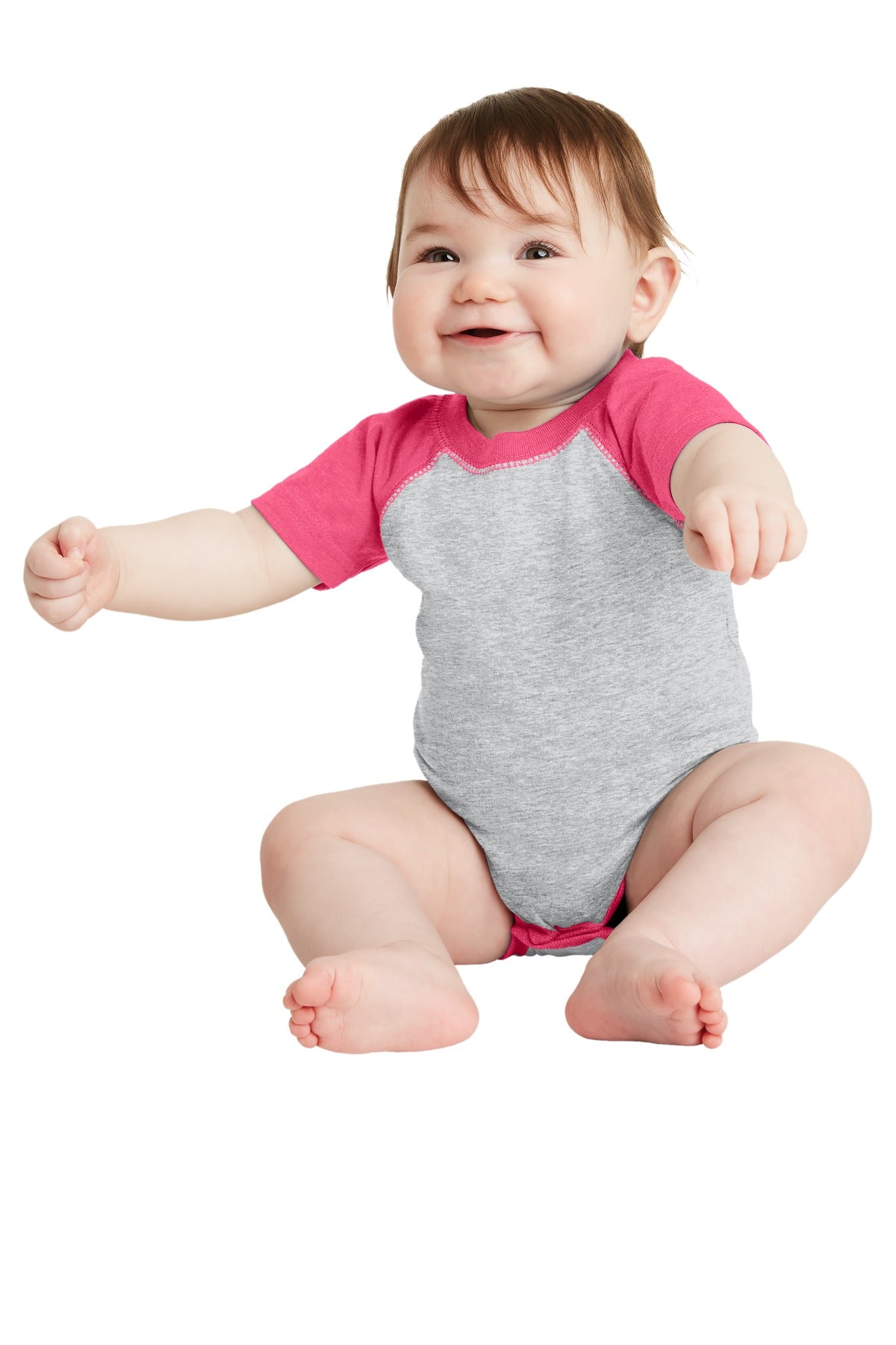 Rabbit Skins™ Infant Baseball Fine Jersey Bodysuit