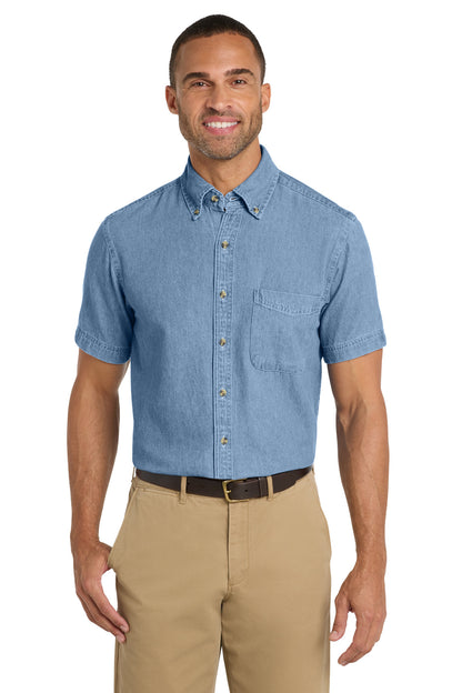 Port & Co™ Short Sleeve Value Denim Shirt