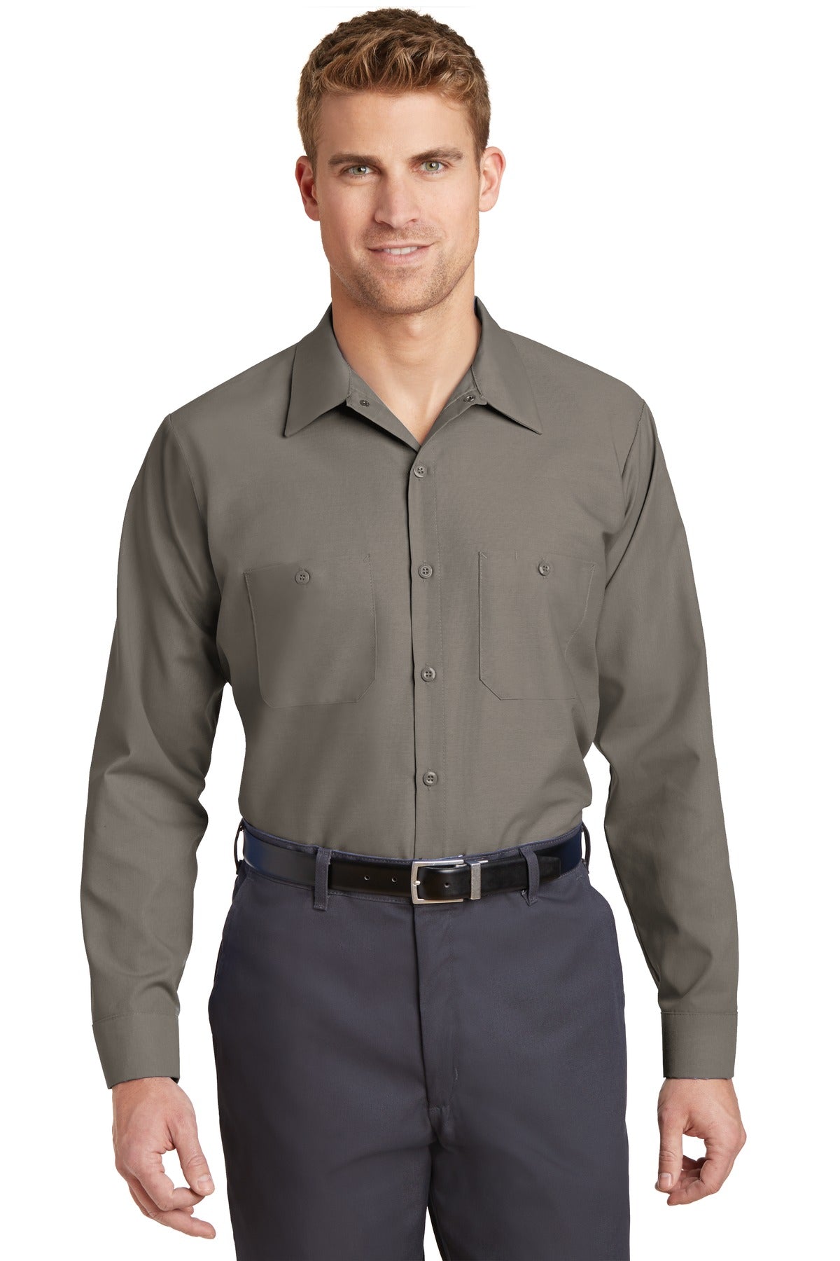Red Kap? Long Size, Long Sleeve Industrial Work Shirt.