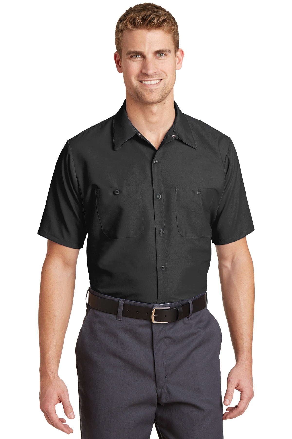Red Kap? Long Size, Short Sleeve Industrial Work Shirt.