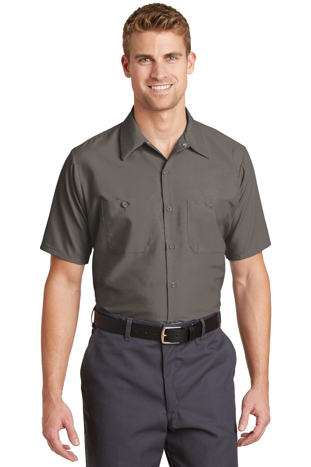Red Kap? Long Size, Short Sleeve Industrial Work Shirt.