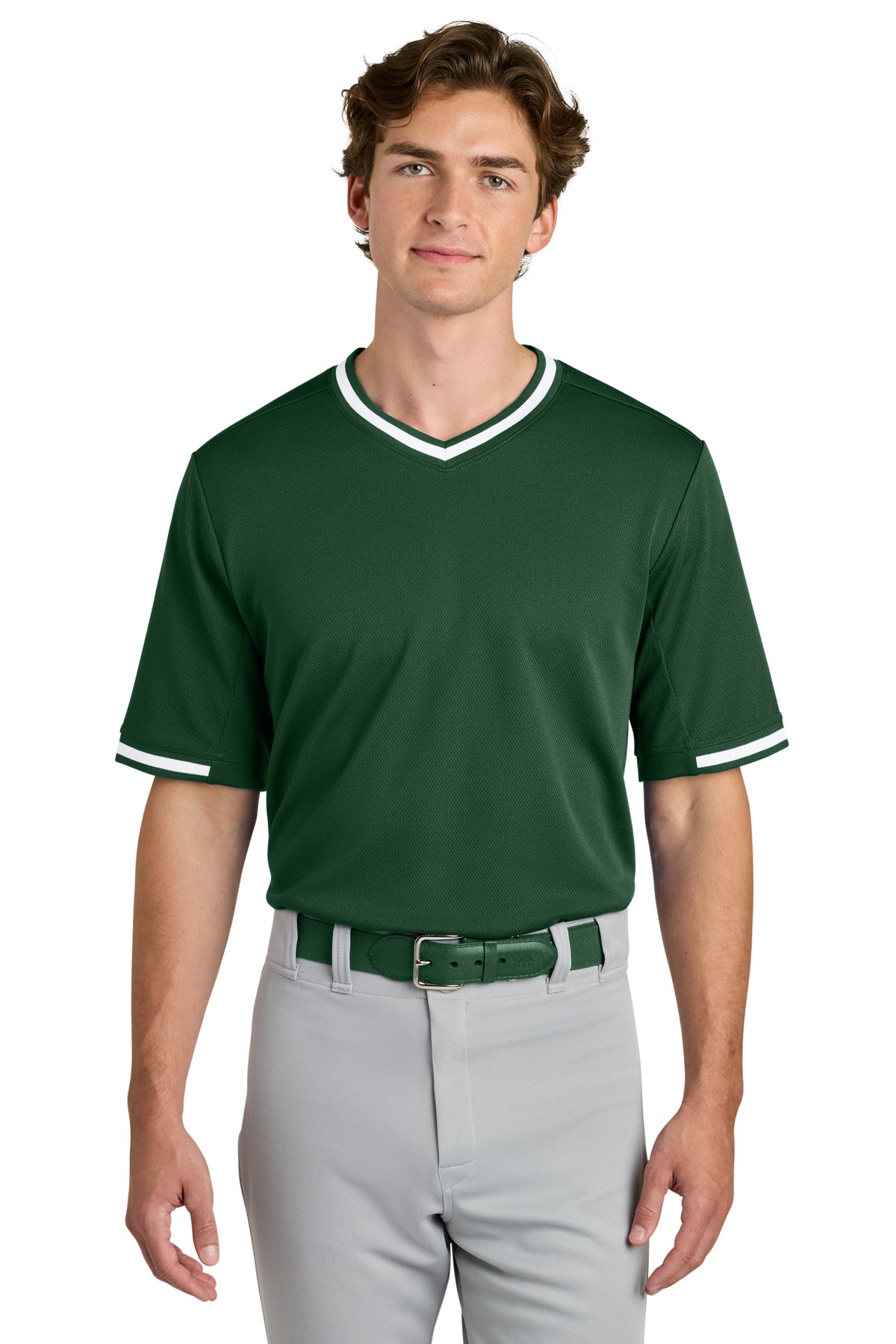 Sport-Tek® Tough Mesh V-Neck Baseball Jersey