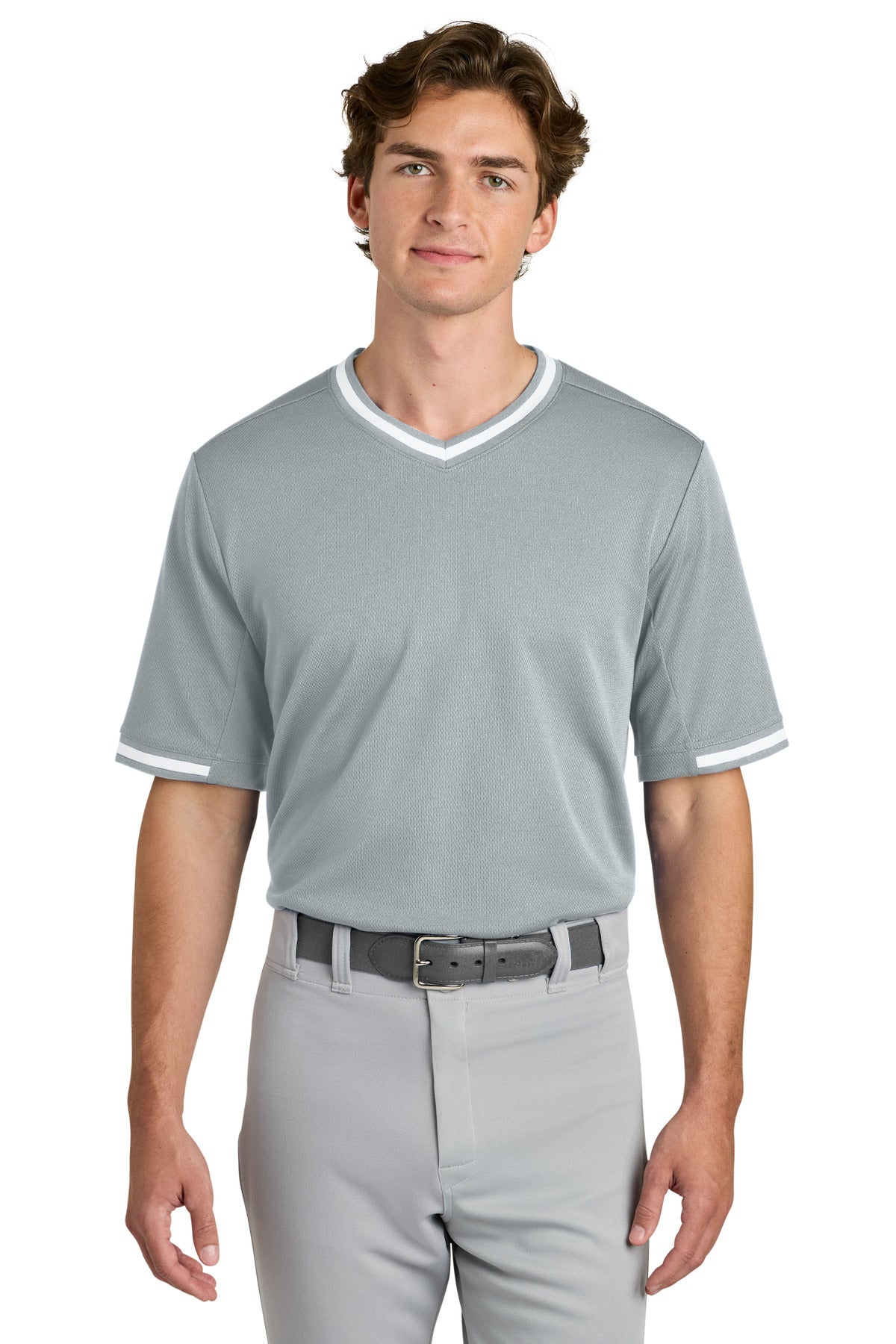 Sport-Tek® Tough Mesh V-Neck Baseball Jersey