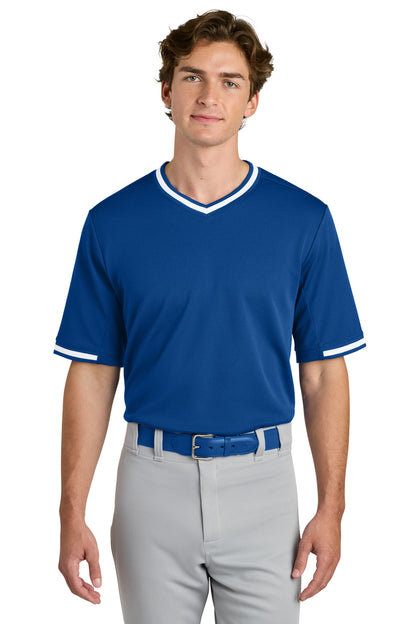 Sport-Tek® Tough Mesh V-Neck Baseball Jersey