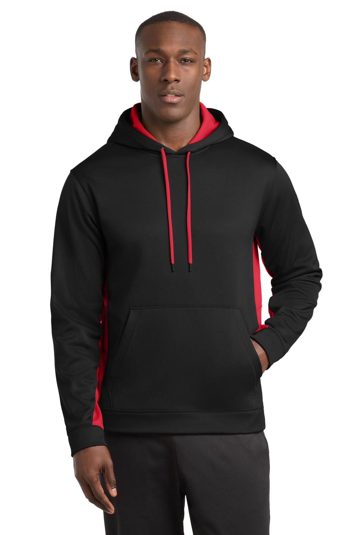 Sport-Tek® Sport-Wick® Fleece Colorblock Hooded Pullover