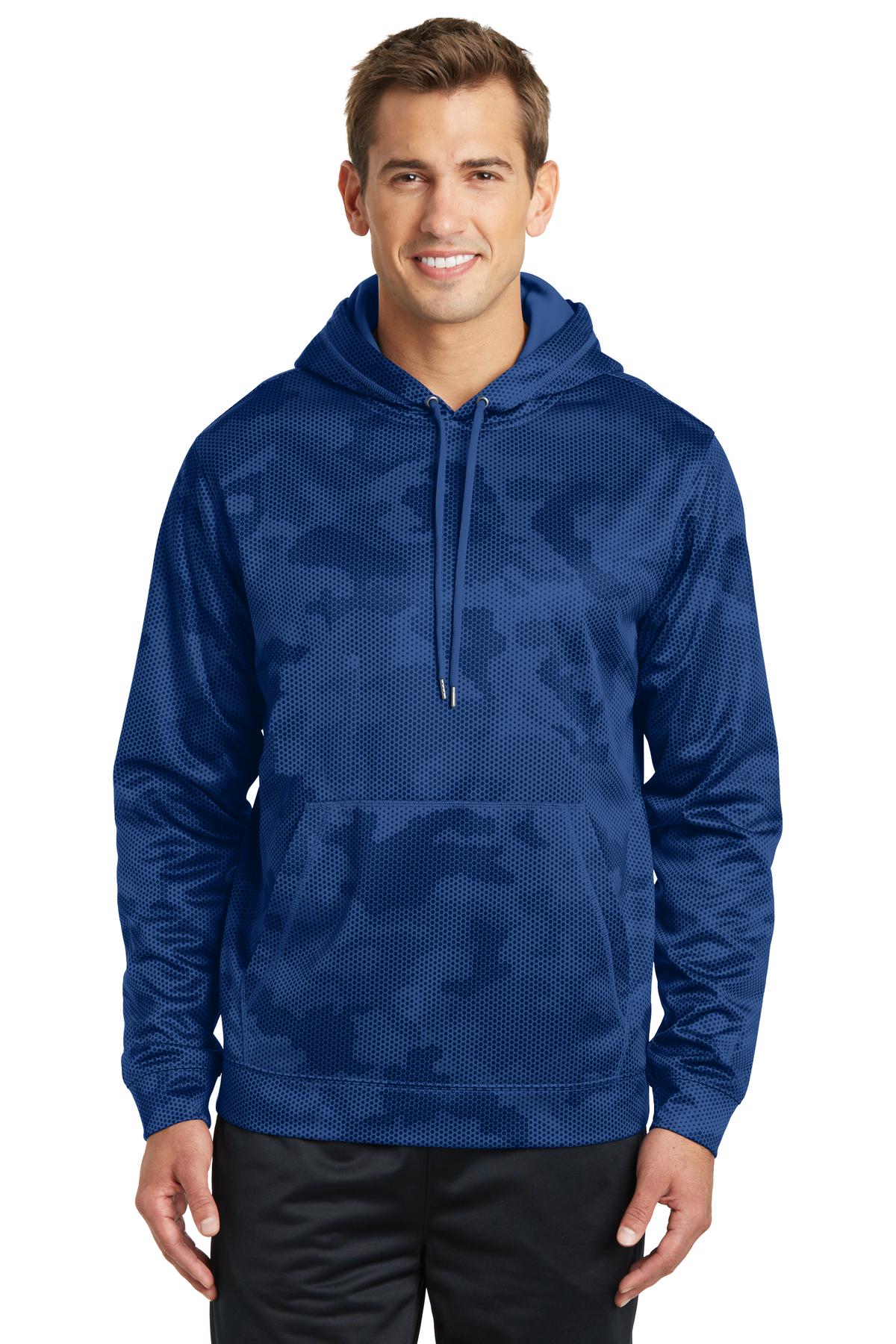 Sport-Tek? Sport-Wick? CamoHex Fleece Hooded Pullover.
