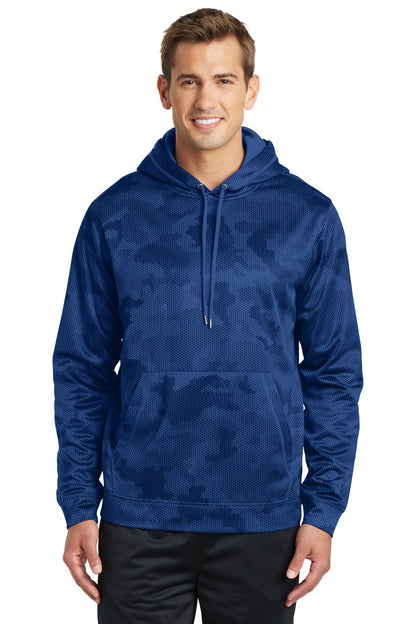 Sport-Tek? Sport-Wick? CamoHex Fleece Hooded Pullover.