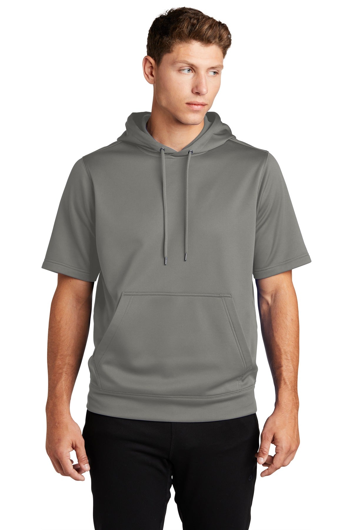 Sport-Tek ? Sport-Wick ? Fleece Short Sleeve Hooded Pul