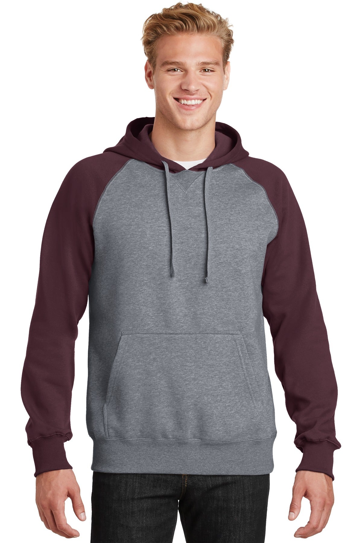 Sport-Tek? Raglan Colorblock Pullover Hooded Sweatshirt