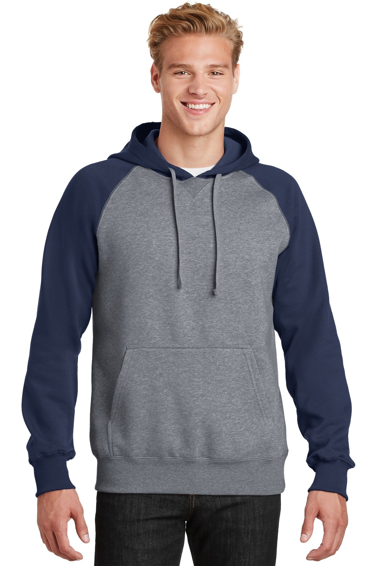 Sport-Tek? Raglan Colorblock Pullover Hooded Sweatshirt
