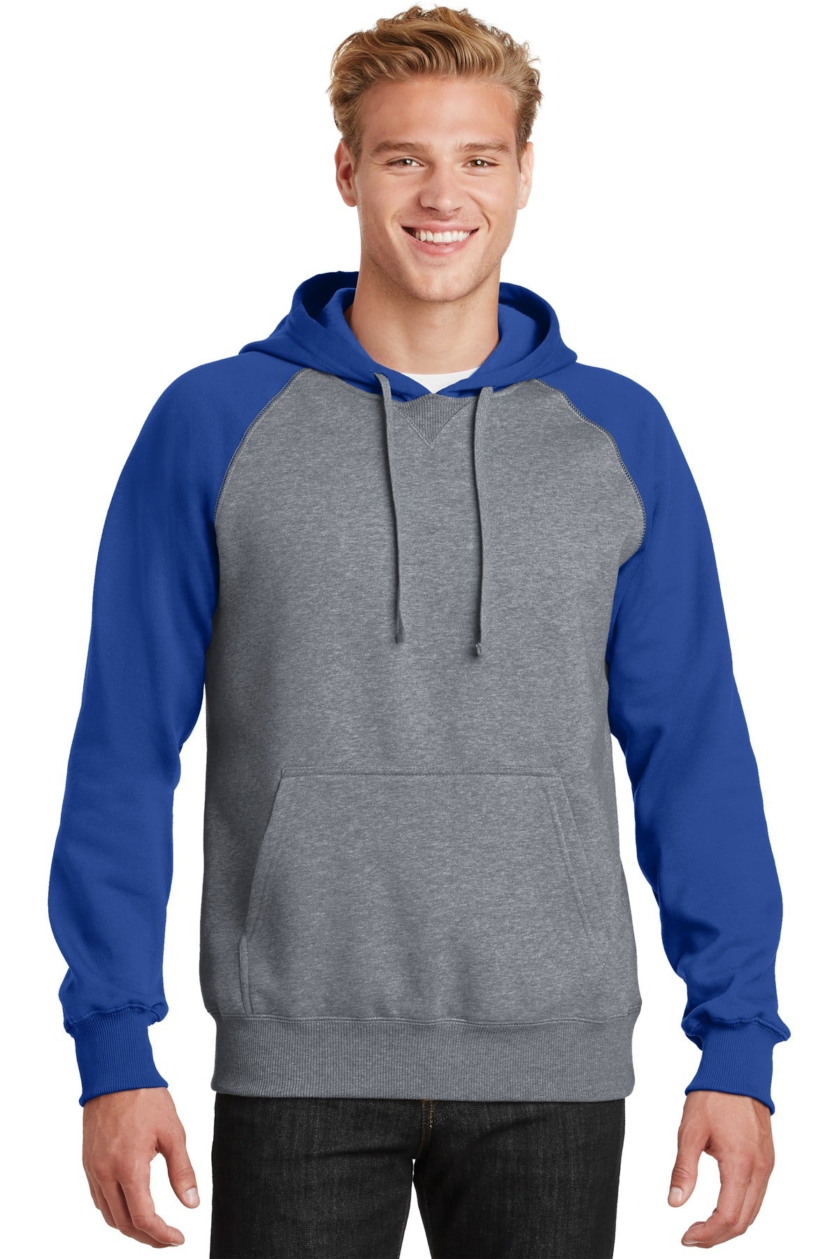 Sport-Tek? Raglan Colorblock Pullover Hooded Sweatshirt