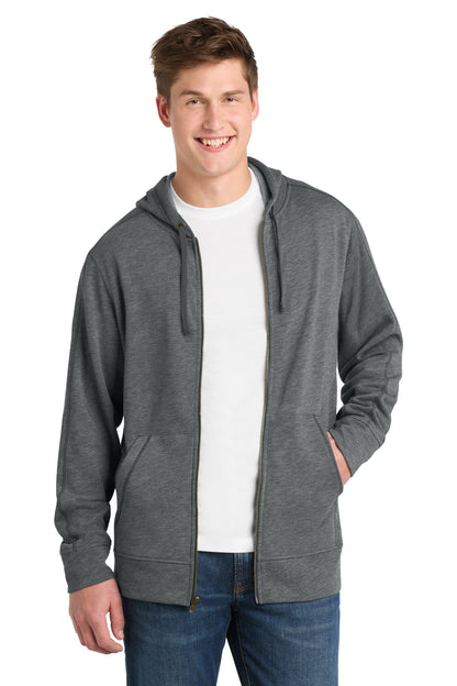 Sport-Tek ® PosiCharge ® Tri-Blend Wicking Fleece Full-Zip Hooded Jacket