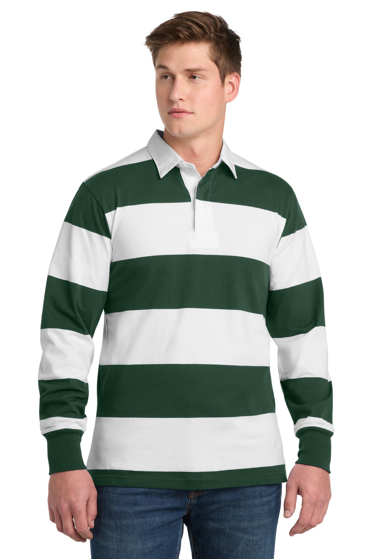 Sport-Tek® Classic Long Sleeve Rugby Polo