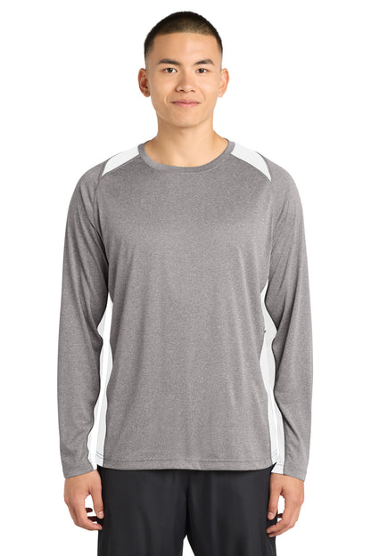 Sport-Tek® Long Sleeve Heather Colorblock Contender™ Tee