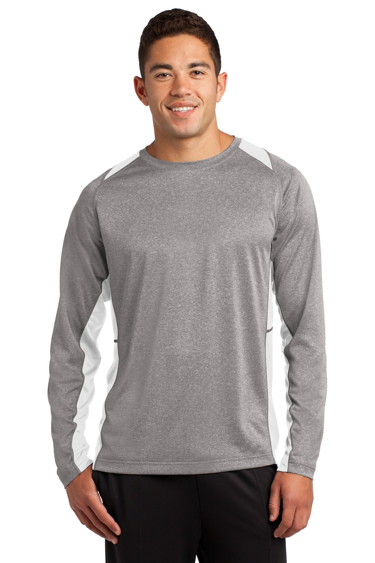 Sport-Tek? Long Sleeve Heather Colorblock Contender? Te