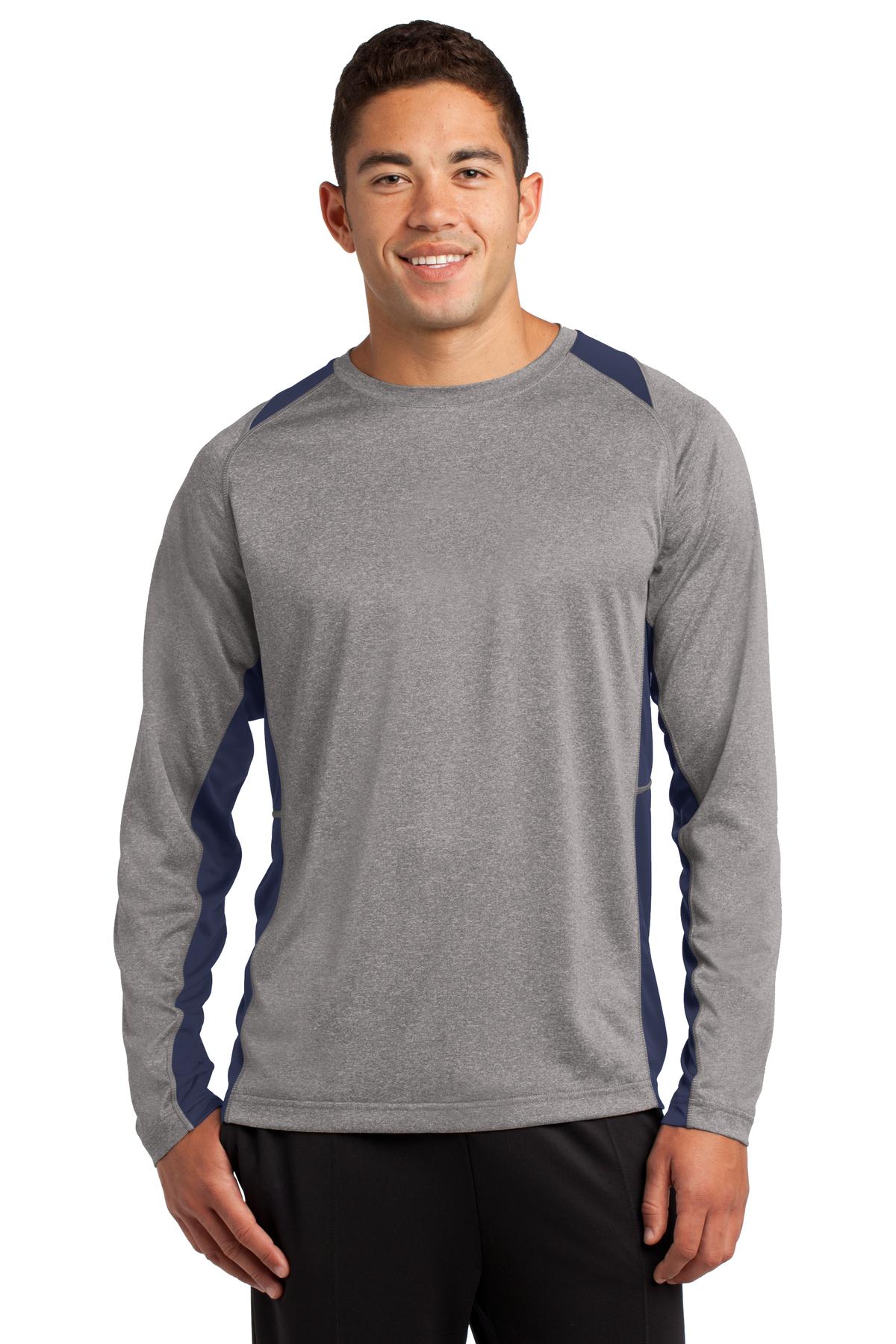 Sport-Tek? Long Sleeve Heather Colorblock Contender? Te