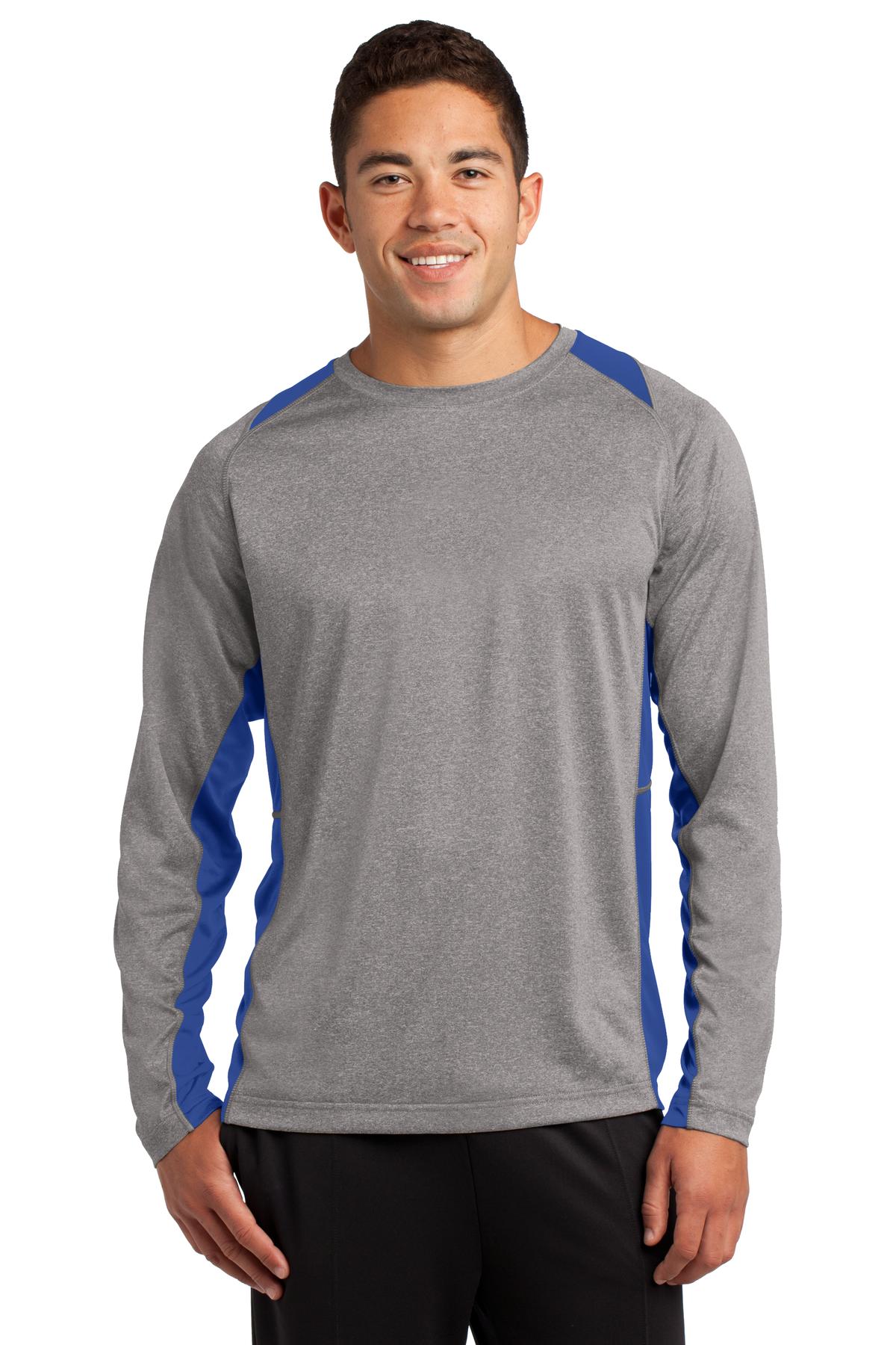 Sport-Tek? Long Sleeve Heather Colorblock Contender? Te