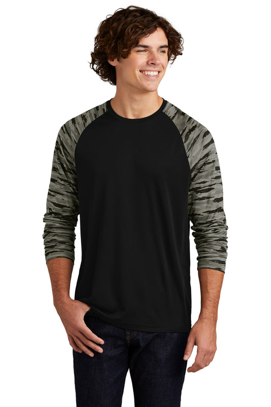 Sport-Tek? Drift Camo Colorblock Long Sleeve Tee ST376L