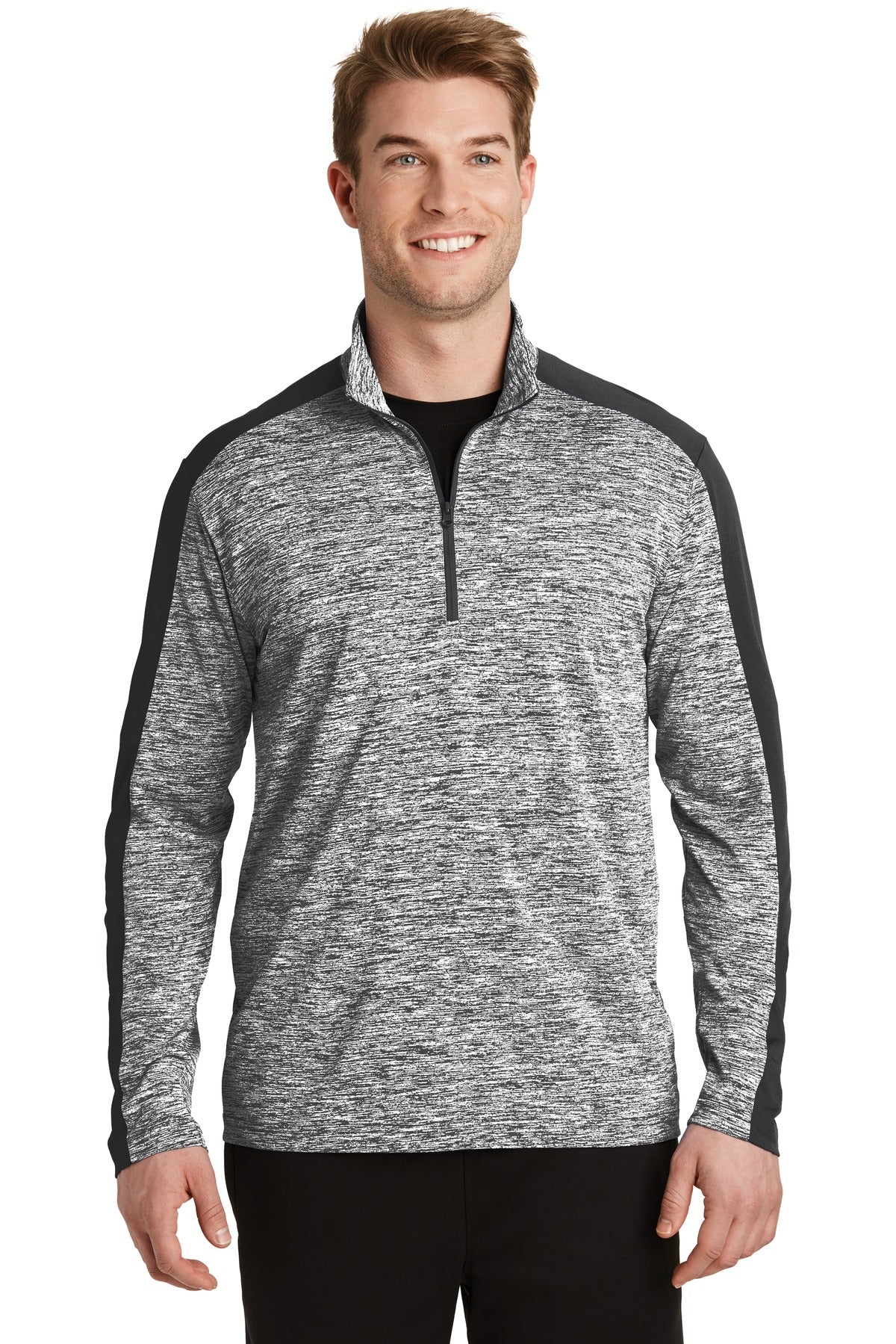 Sport-Tek? PosiCharge? Electric Heather Colorblock 1/4-