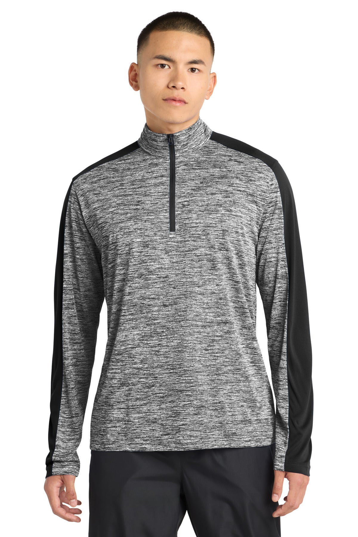 Sport-Tek® PosiCharge® Electric Heather Colorblock 1/4-Zip Pullover