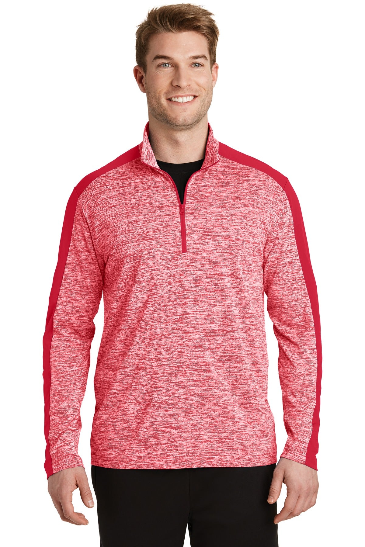 Sport-Tek? PosiCharge? Electric Heather Colorblock 1/4-