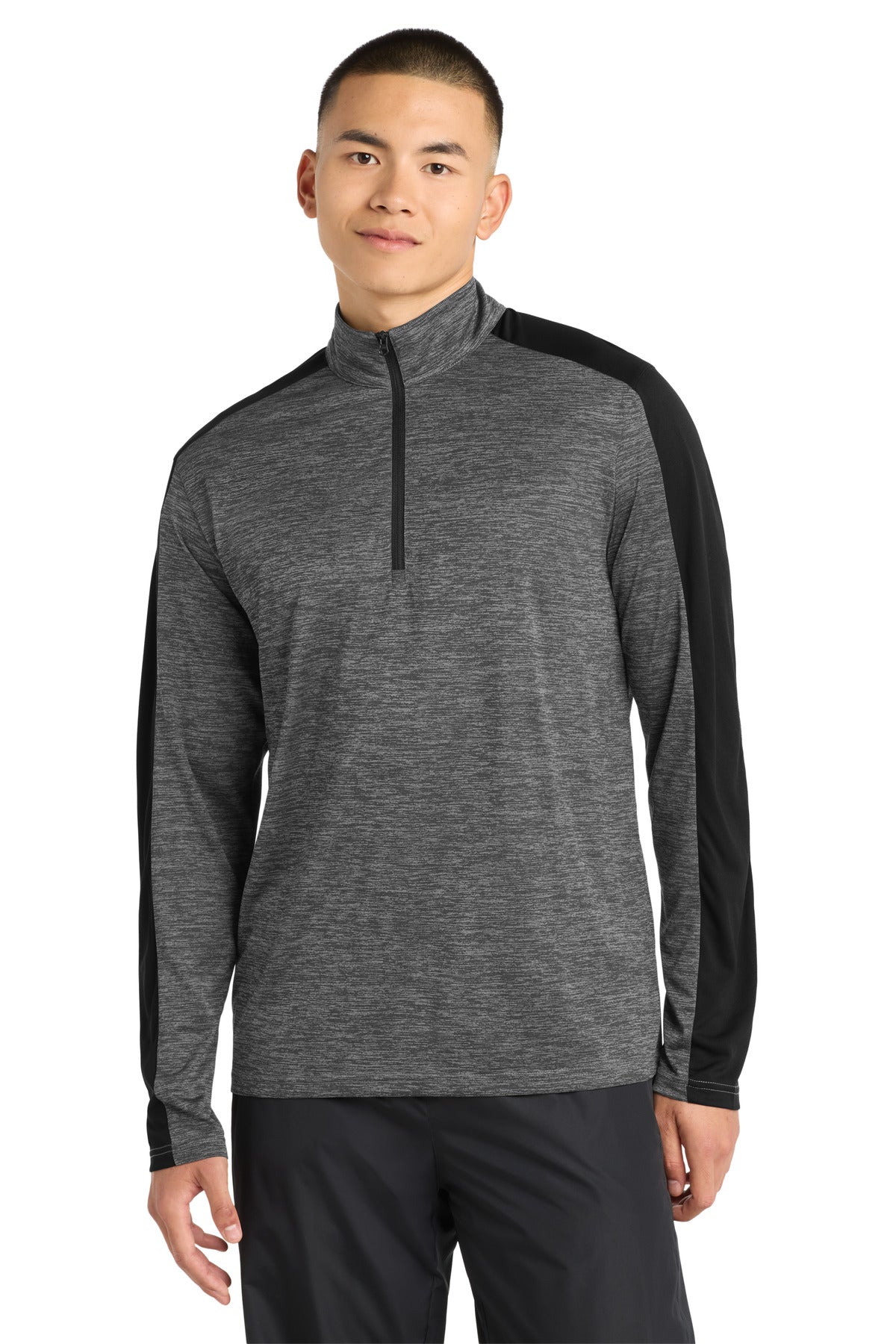 Sport-Tek® PosiCharge® Electric Heather Colorblock 1/4-Zip Pullover