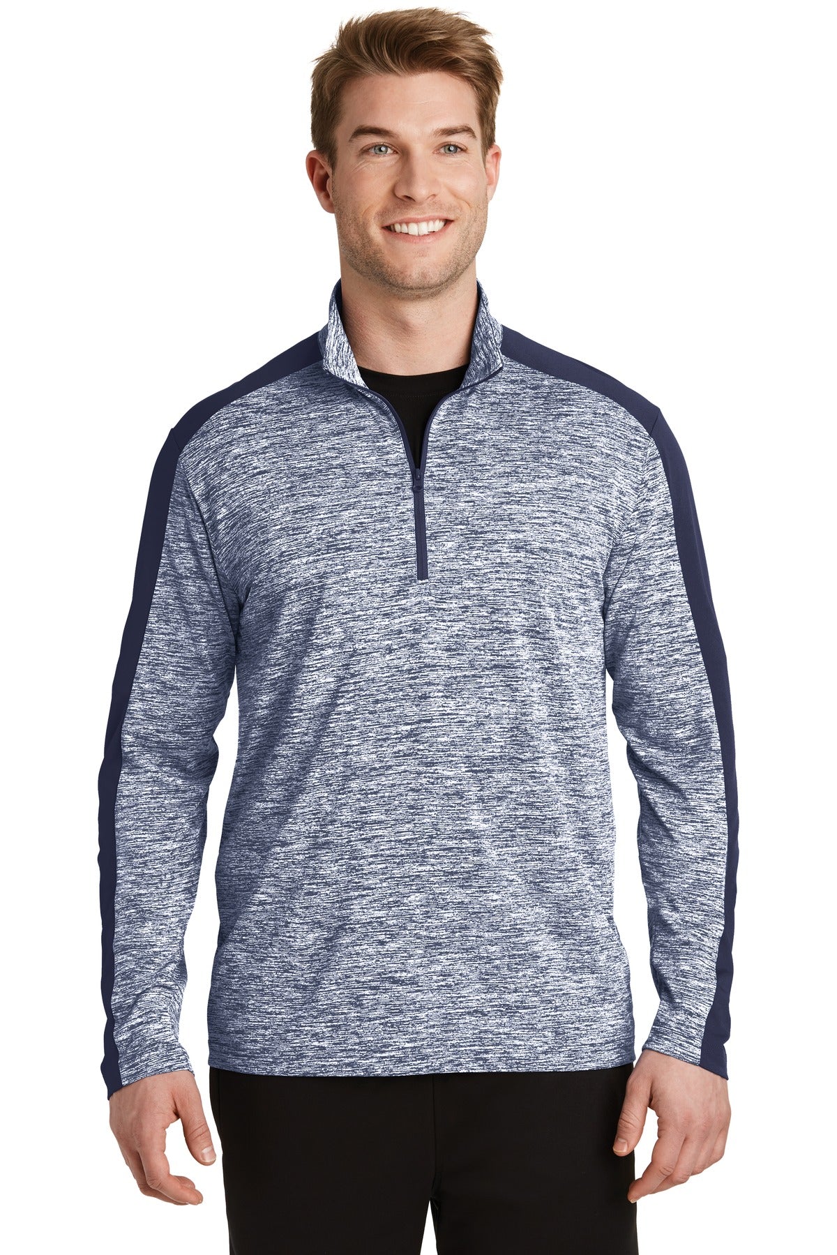 Sport-Tek? PosiCharge? Electric Heather Colorblock 1/4-