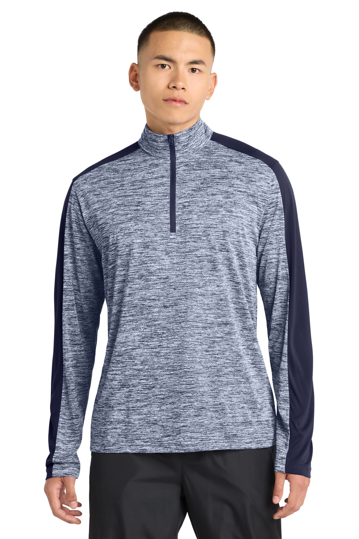 Sport-Tek® PosiCharge® Electric Heather Colorblock 1/4-Zip Pullover