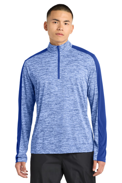 Sport-Tek® PosiCharge® Electric Heather Colorblock 1/4-Zip Pullover