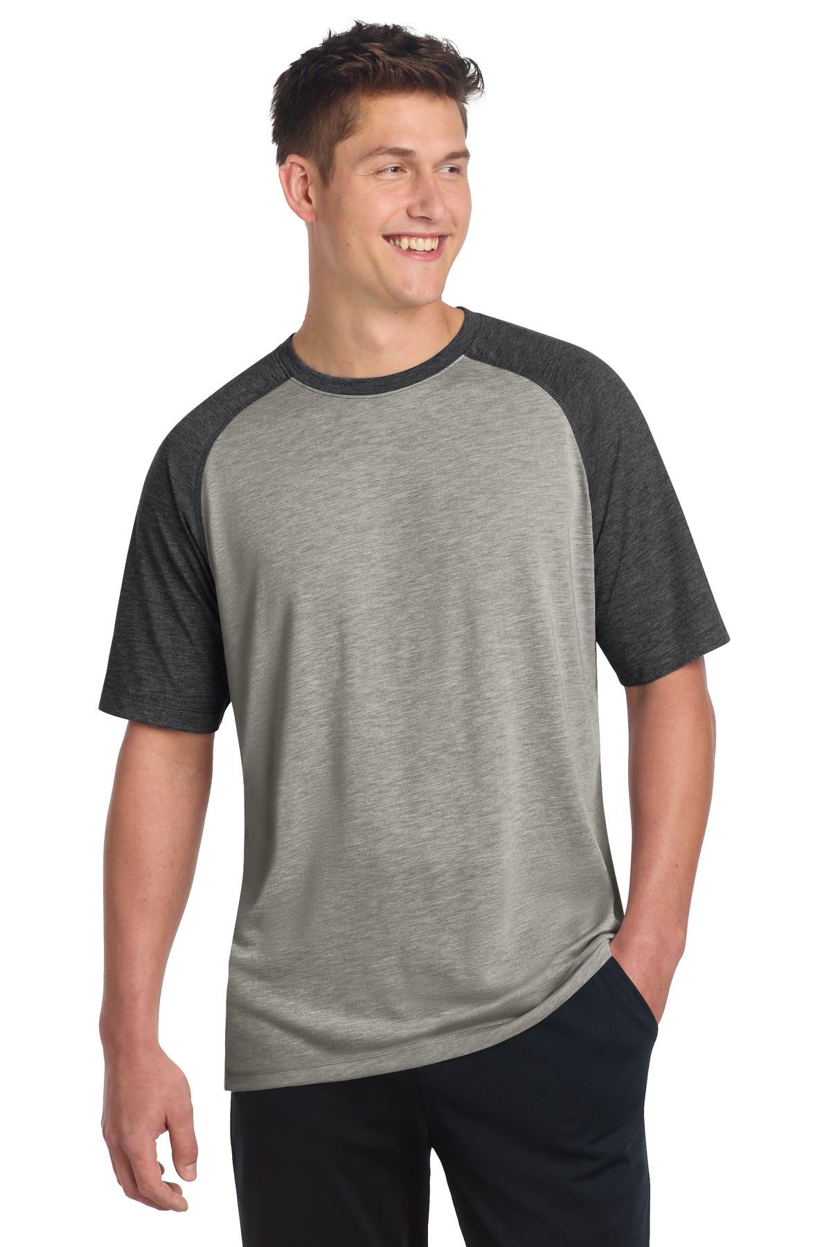 Sport-Tek ® PosiCharge ® Tri-Blend Wicking Raglan Tee