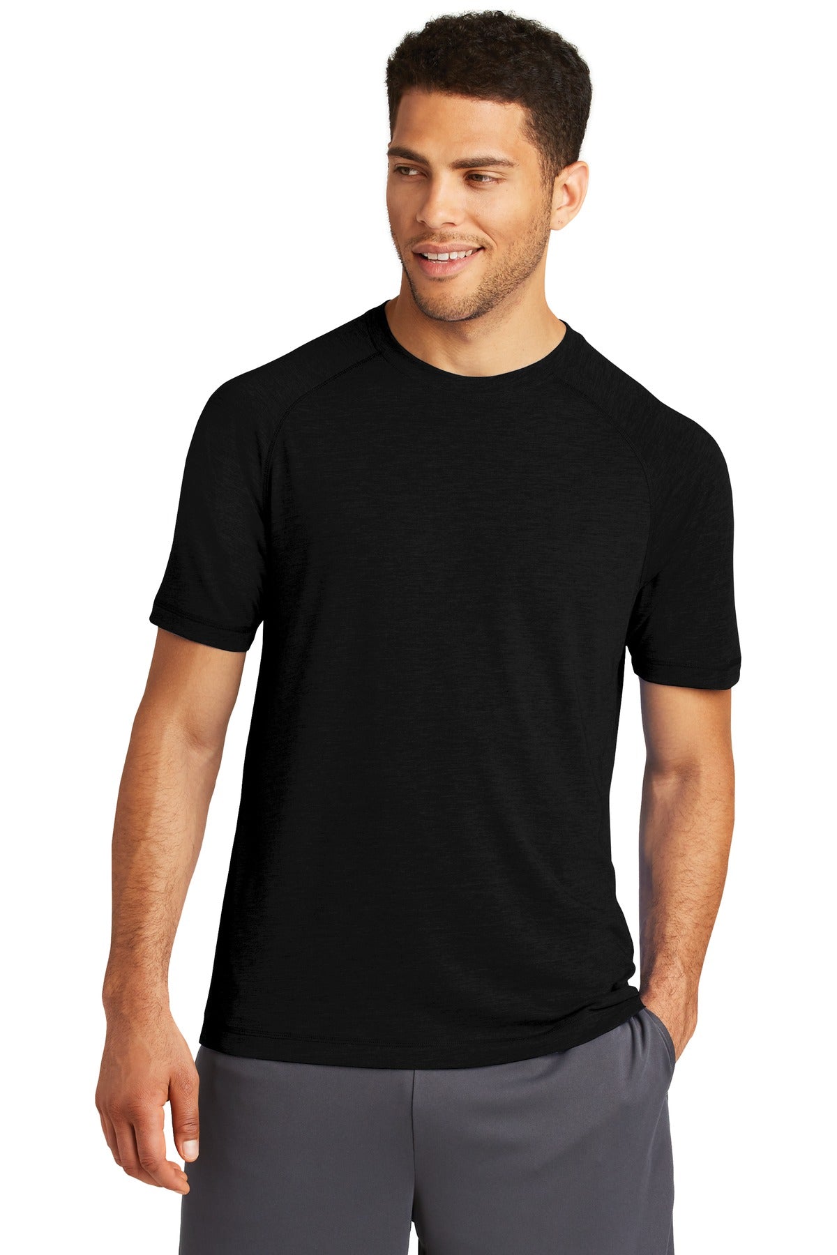 Sport-Tek ? PosiCharge ? Tri-Blend Wicking Raglan Tee.