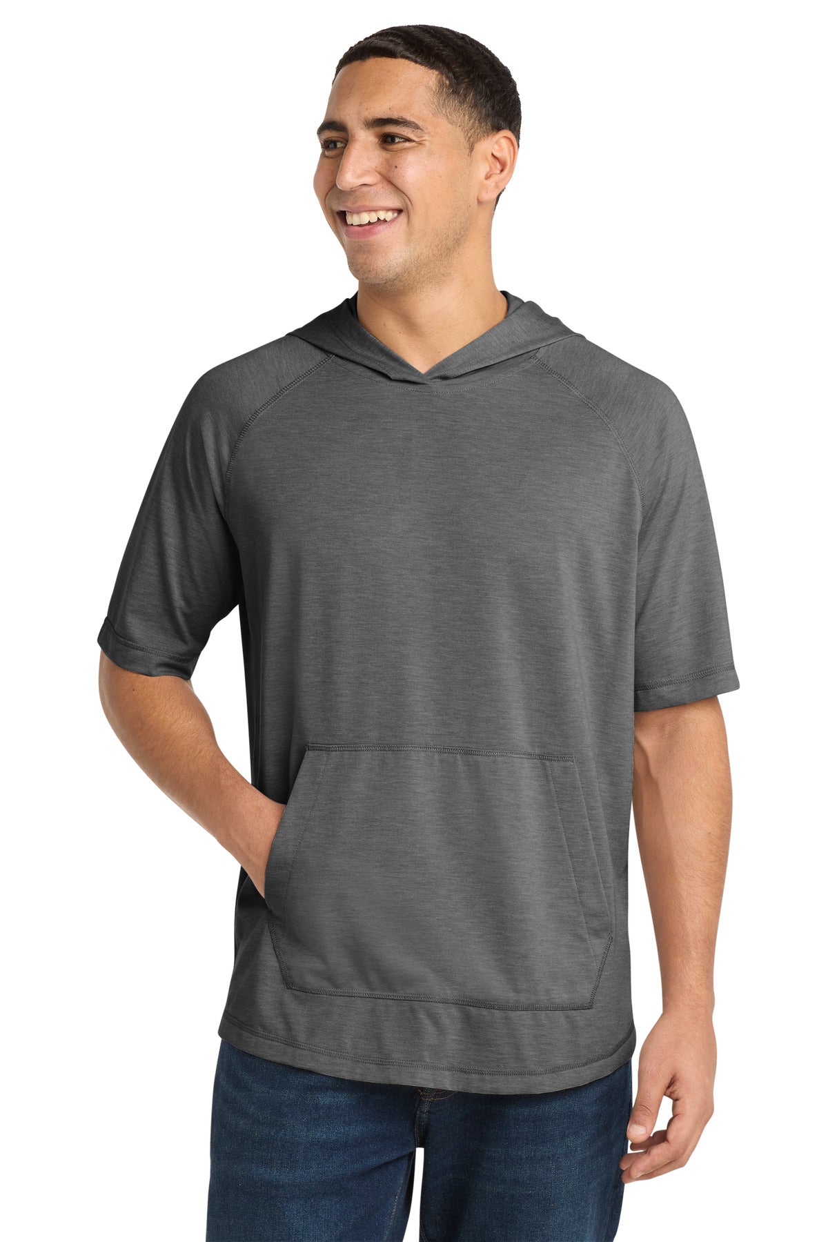 Sport-Tek ® PosiCharge ® Tri-Blend Wicking Short Sleeve Hoodie