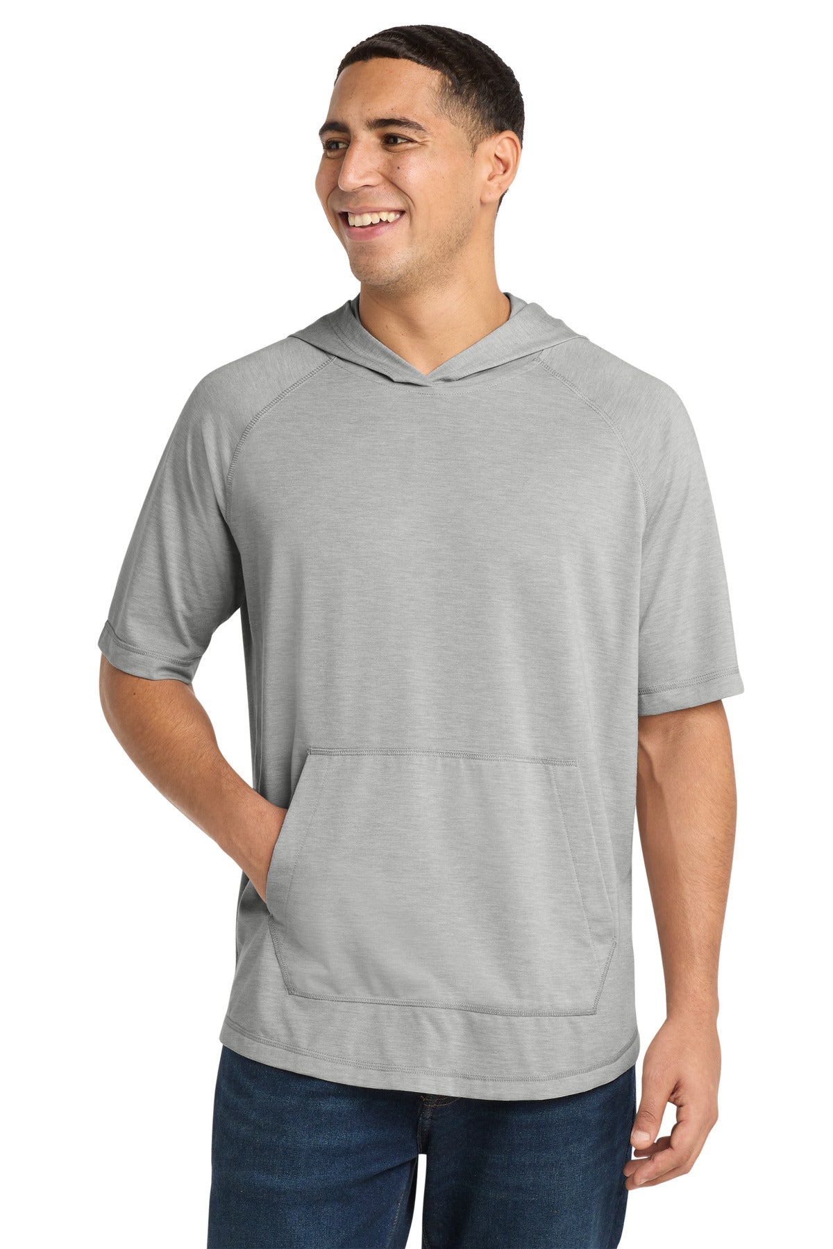Sport-Tek ® PosiCharge ® Tri-Blend Wicking Short Sleeve Hoodie