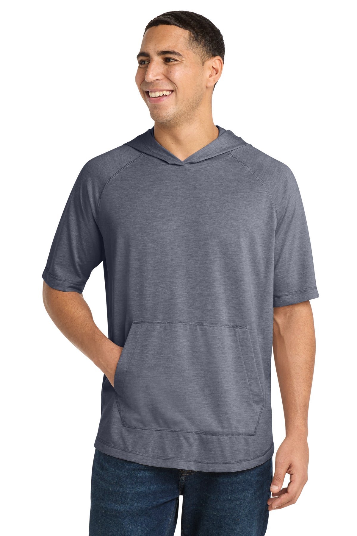 Sport-Tek ® PosiCharge ® Tri-Blend Wicking Short Sleeve Hoodie