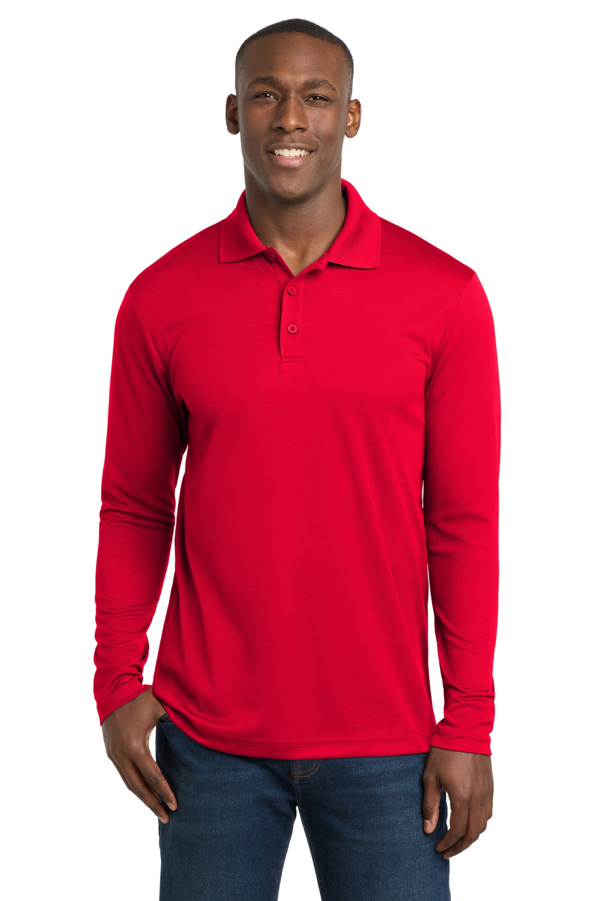 Sport-Tek ® PosiCharge ® RacerMesh ® Long Sleeve Polo